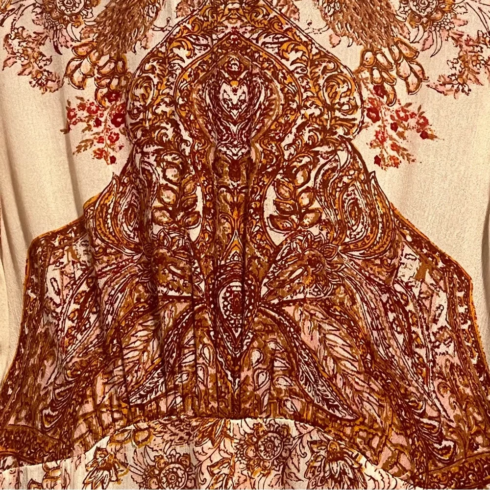 Free People Lady Luck Cut Out Back Bell Sleeve Tunic Top - Picture 10 of 11